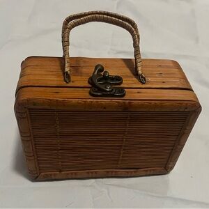 Vintage Mini Wicker Basket Handbag